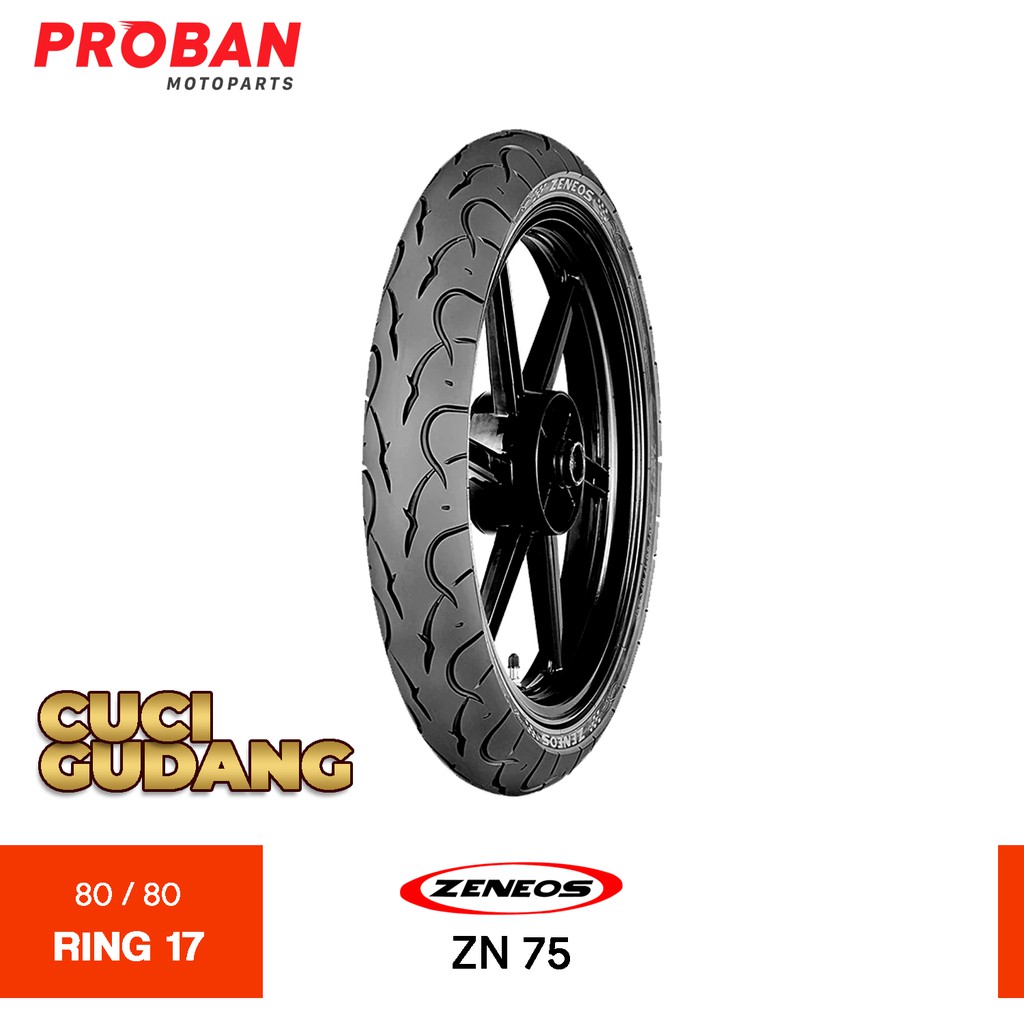 

ZENEOS TL ZN 75 80/80-17 CUCI GUDANG Ban Motor Tubeless