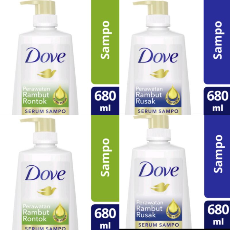Jual Dove Shampoo Perawatan Rambut Rusak Rambut Rontok 680 Ml Shopee Indonesia