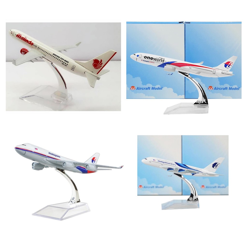 Miniatur Diecast Pesawat Boeing 737 Maskapai Malaysia Skala 1:200 Bahan Logam