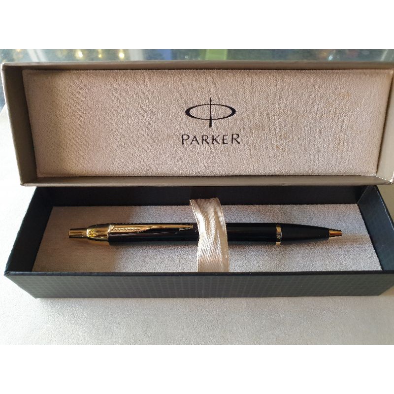 Pen Parker Original / Pulpen Parker Original Ball Point Black Gold ( Gold Trim ) #parker #souvenir