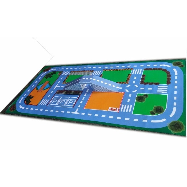 MAINAN ANAK PETA BERMAIN + JEMBATAN UNTUK MOBIL-MOBILAN