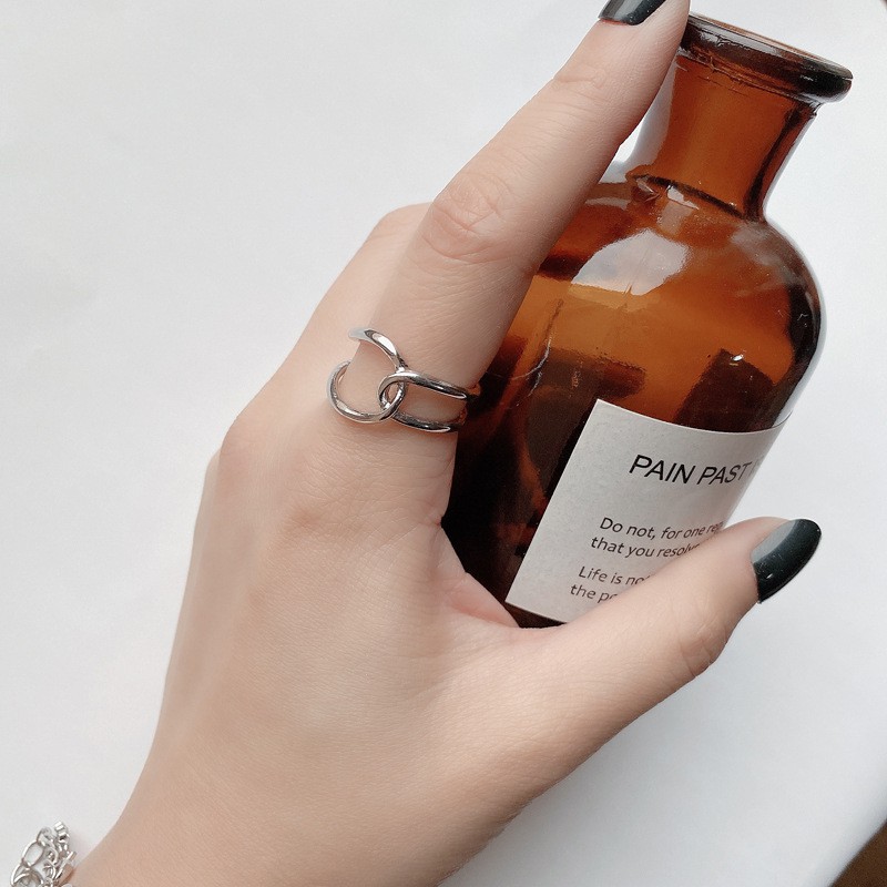Cincin Model Lapis Ganda Gaya Retro