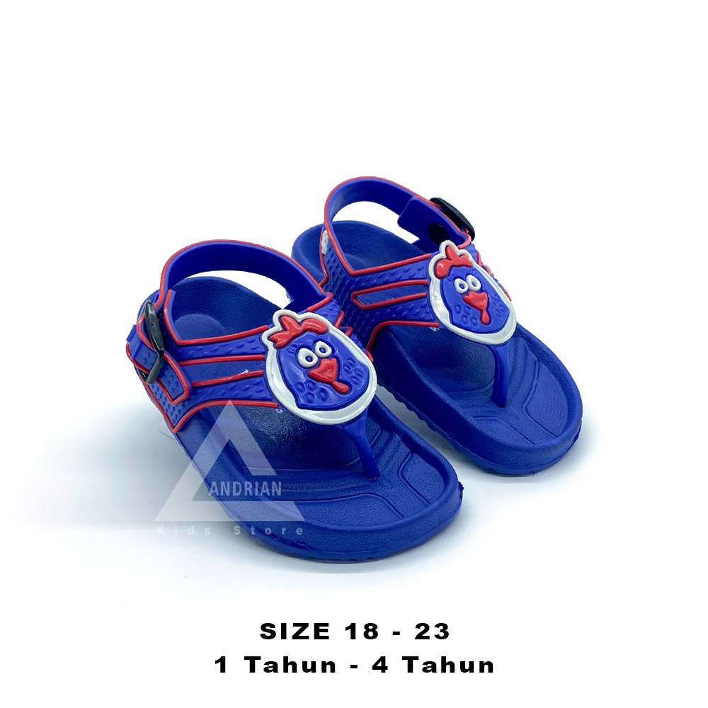 Andrian Sandal Jepit Anak Tali Belakang Model Duck Lucu 1-4 Tahun