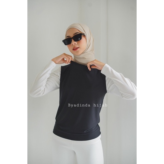 𝐁𝐘 𝐀𝐃𝐈𝐍𝐃𝐀 MANSET BUNTUNG YUKENSI TANPA LENGAN INNER JERSEY PUTUNG HIJAB