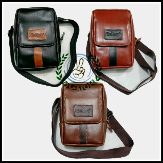 Tas Selempang Sarung HP Kulit Sapi Asli - Kickers ABE617