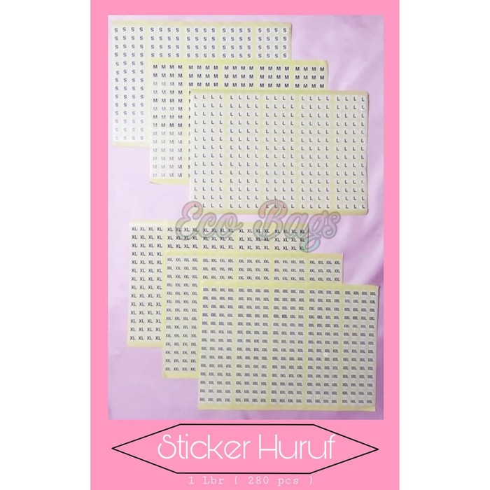 

Kertas Tempelan Sticker S M L XL 2XL 3XL Label Ukuran Baju Size Stiker