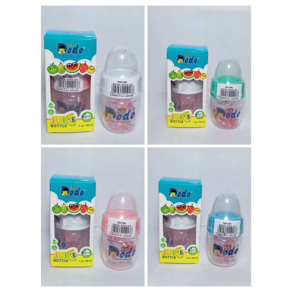 botol susu newborn ukuran mini juice bottle 30 &amp; 50 ml | dodo