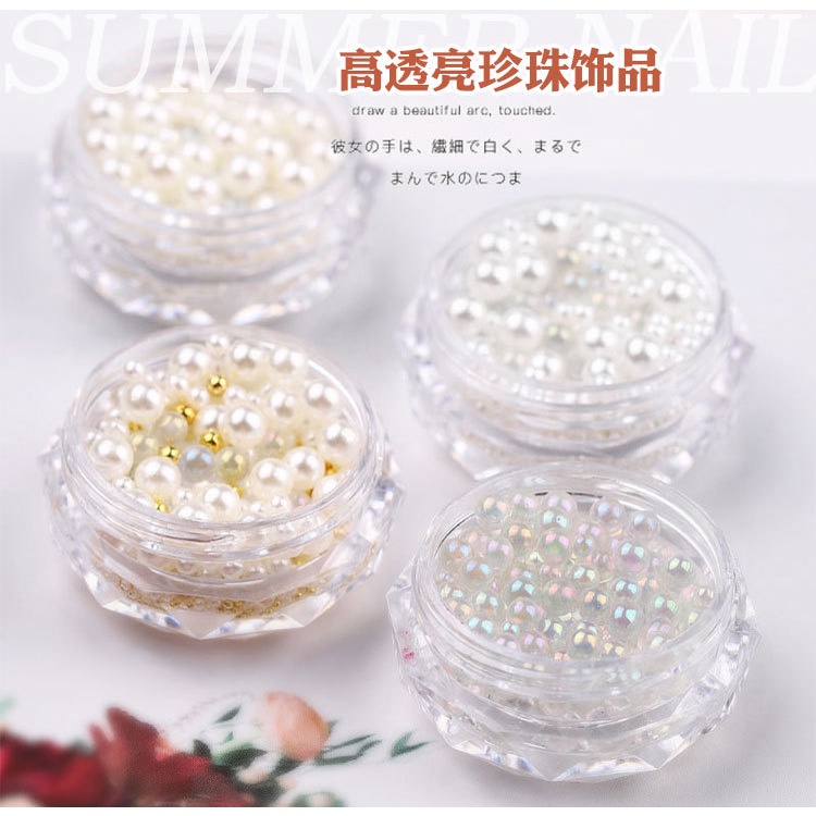 MSY beauty Orname Mutiara Berlian/BUNGA Imitasi 3d Bahan Metal Gaya Jepang Untuk Dekorasi Nail Art/