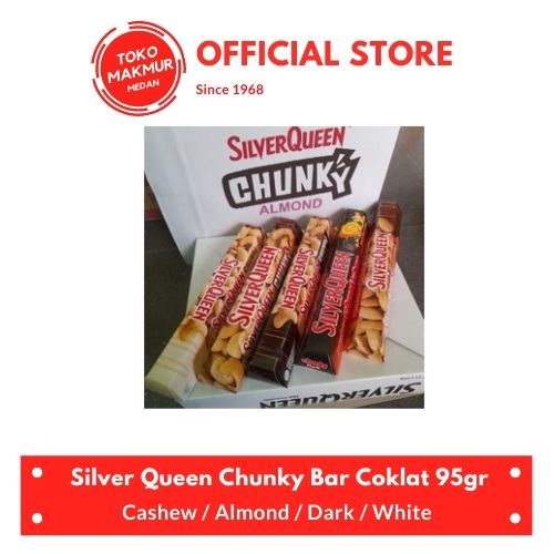 1 BOX SILVERQUEEN CHUNKY BAR 98GR ISI 24PCS - COKLAT