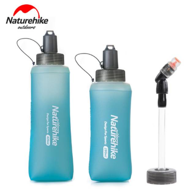 BOTOL MINUM LIPAT SILIKON PENDAKI GUNUNG BOTOL OLAHRAGA LARI TUMBLER NATUREHIKE NH17S028-B
