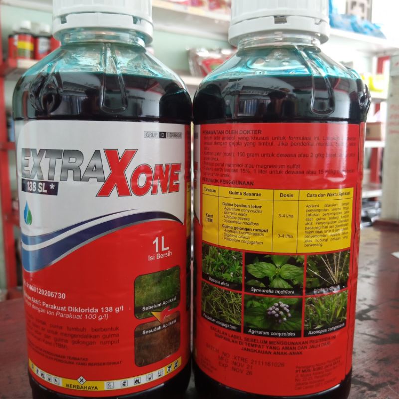 Herbisida Kontak EXTRAXONE 138SL Obat Pembasi Rumput 1Liter