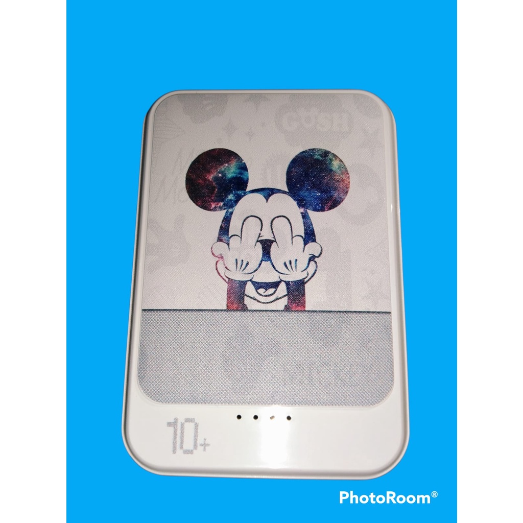 [MICKEY FUCEK]POWERBANK MINI KARAKTER 2 USB KAPASITAS 10000MAH MOTIF KARTUN