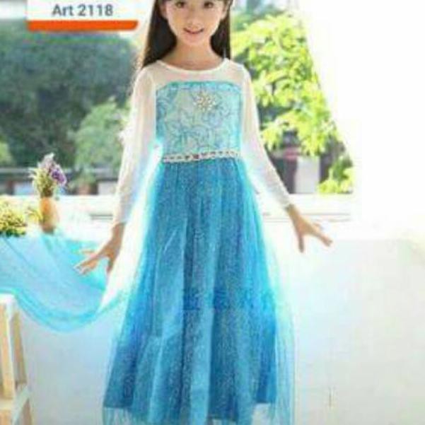 Kostum Elsa Frozen anak  4 - 8  Tahun / Baju Ulang Tahun Princess