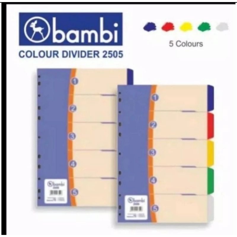 

Divinder Bambi Plastik 5warna 2505-folio