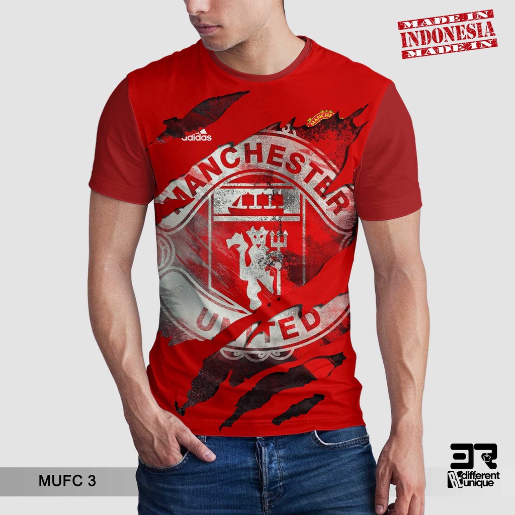 [ COD ] KAOS PRINTING GAMBAR TEAM SEPAKBOLA MANCHESTER UNITED MU FC 3 - BAJU SEPAK BOLA DISTRO ORIGI