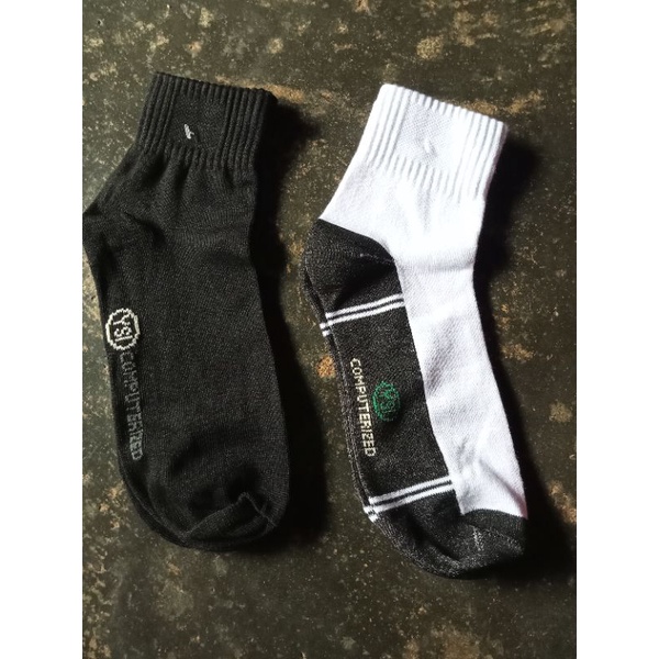 Kaos Kaki Sekolah ysi Computerized SMA Jumbo Tebal Putih dan Hitam