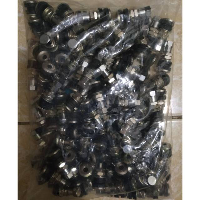 Pentil ban tubeless besi / pentil tubles besi pendek 3.5 cm Vamd161 isi 100 biji