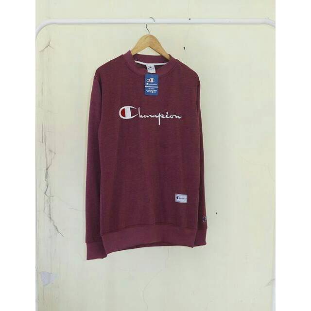 champion burgundy crew neck