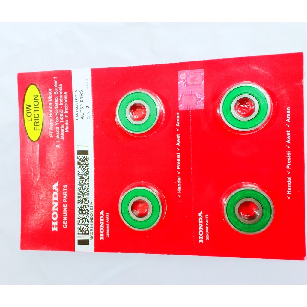 Bearing Laher RODA 6201 ALF62-01RS ISI 4 PCS BEAT UNTUK MOTOR - VARIO - SPACY - BLADE LAMA - REVO AB