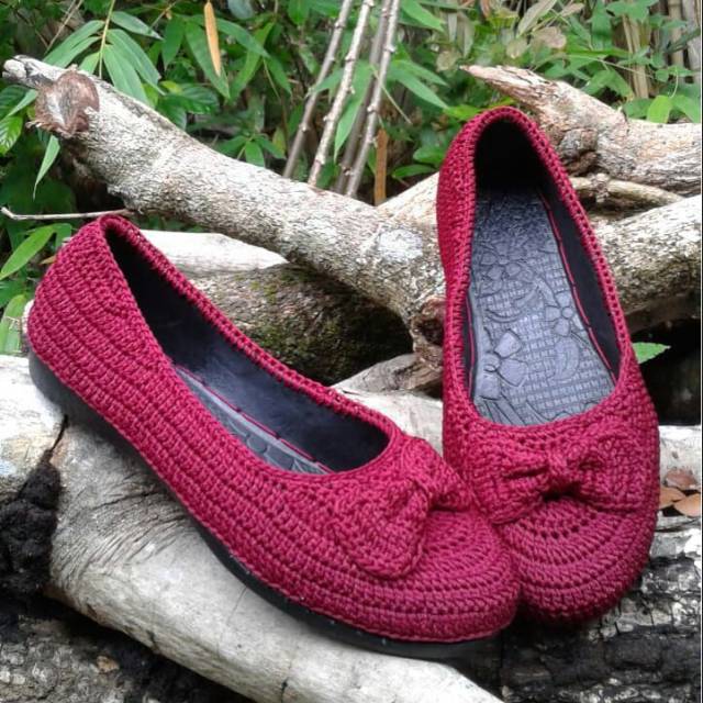 Sepatu rajut pita/sepatu wanita/flatshoes dewasa