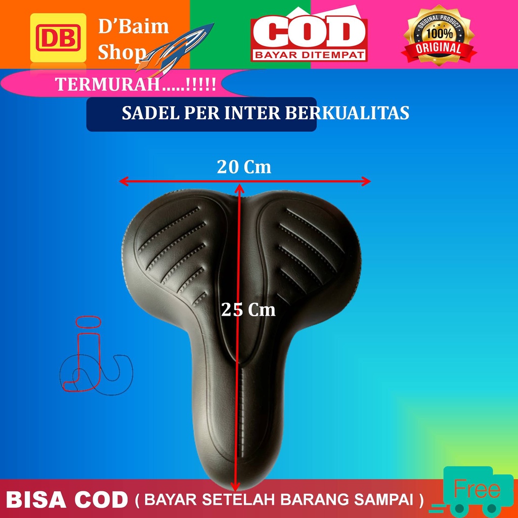 Sadel Sepeda Per Super Empuk Inter Jok Sepeda Pegas Lebar dan Empuk