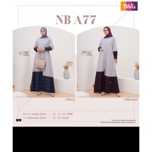 Gamis Terbaru NIBRAS NB A77 / Fashion Muslim