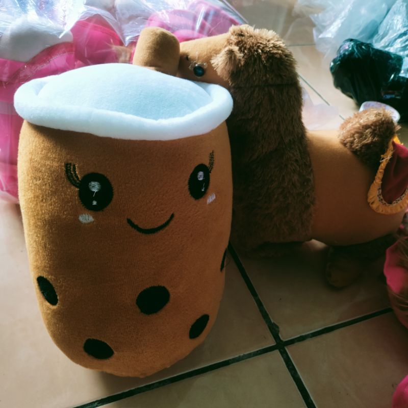 boneka Boba coklat jumbo