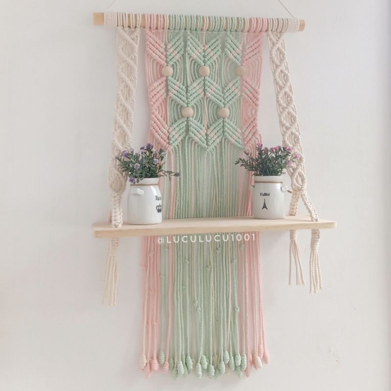 Macrame Shelf Wall Hanging