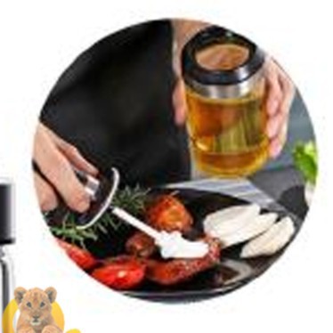 Botol bumbu Kaca dengan BRUSH Glass seasoning jar Tempat minyak kaca