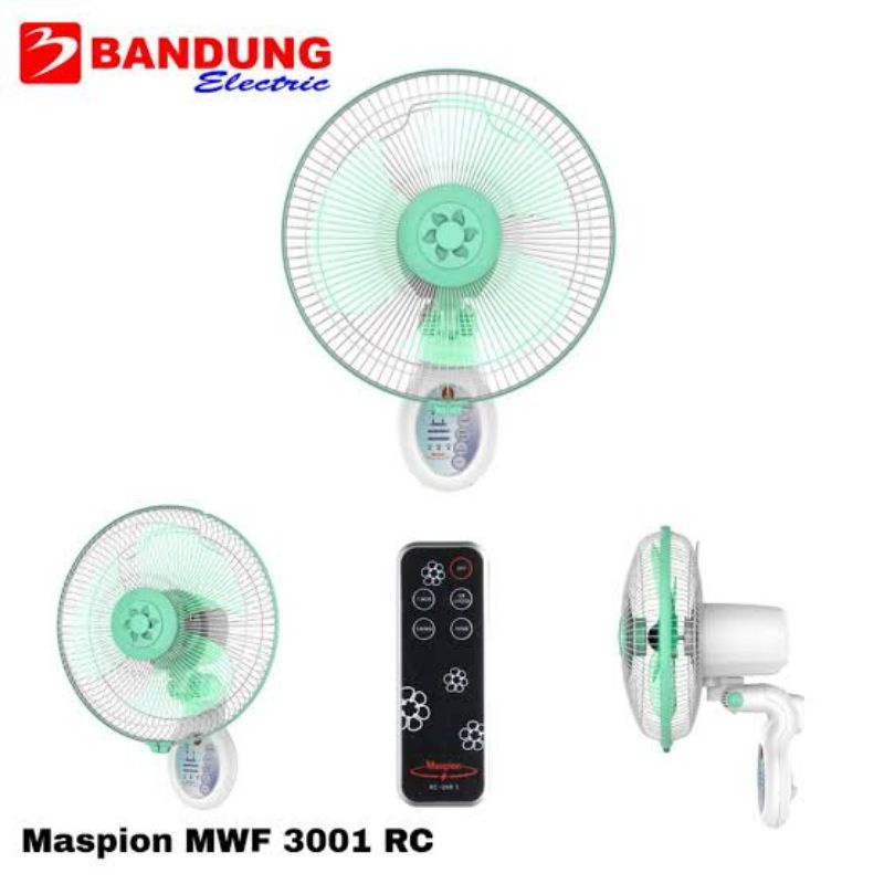 KIPAS ANGIN PASANG DIPASANG TEMPEL NEMPEL DITEMPEL DI DINDING WALL FAN MASPION MWF 3001 RC 3001RC MW