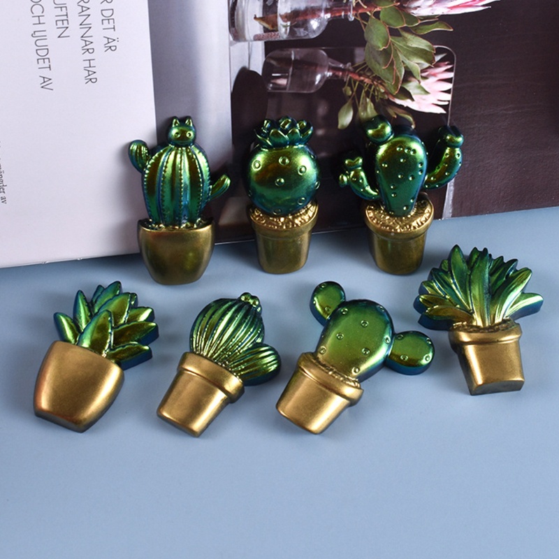 SIY  3D Cactus Keychains Crystal Epoxy Resin Mold Handmade Pendant Decorations Silicone Mould