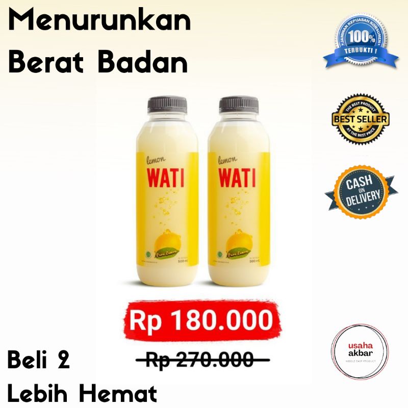 

Lemon Wati Sari Lemon Pelangsing Asli Alami Minuman Kesehatan (2Pcs)