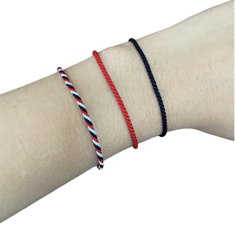 [variasi E] 3pcs gelang satu layer - gelang cantol - gelang tridatu - gelang merah - gelang hitam