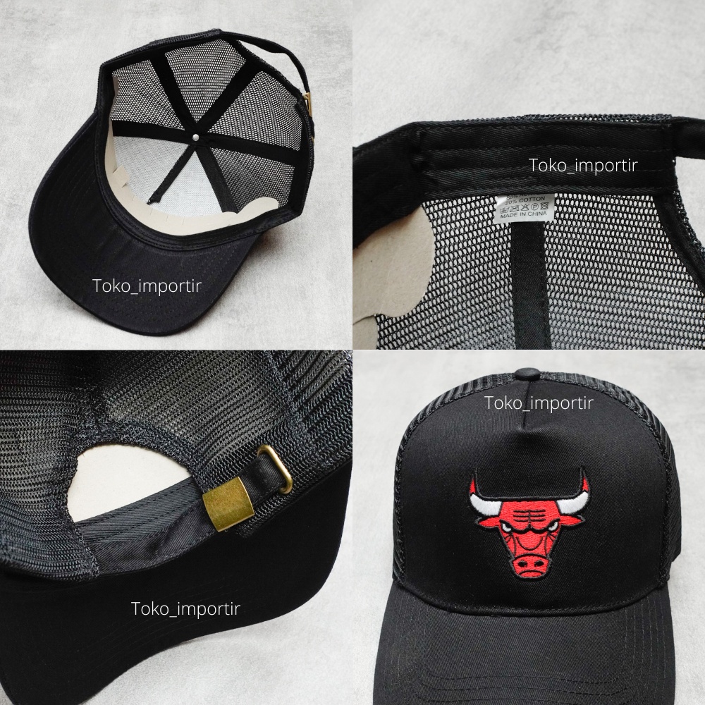 Topi Bulls Baseball Pria Topi NBA Import Mirror ORI