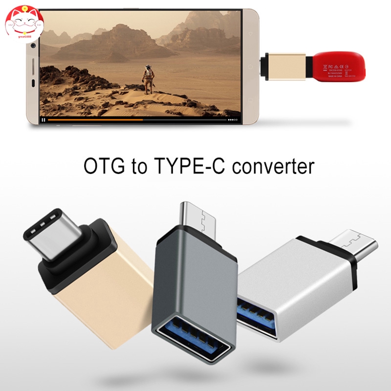 Adapter OTG Konverter Tipe C ke USB 3.0 untuk Samsung Huawei P20