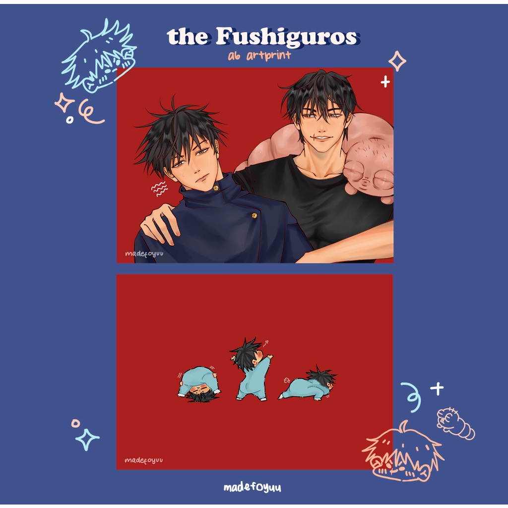 jujutsu kaisen (JJK) - the fushiguros artprint