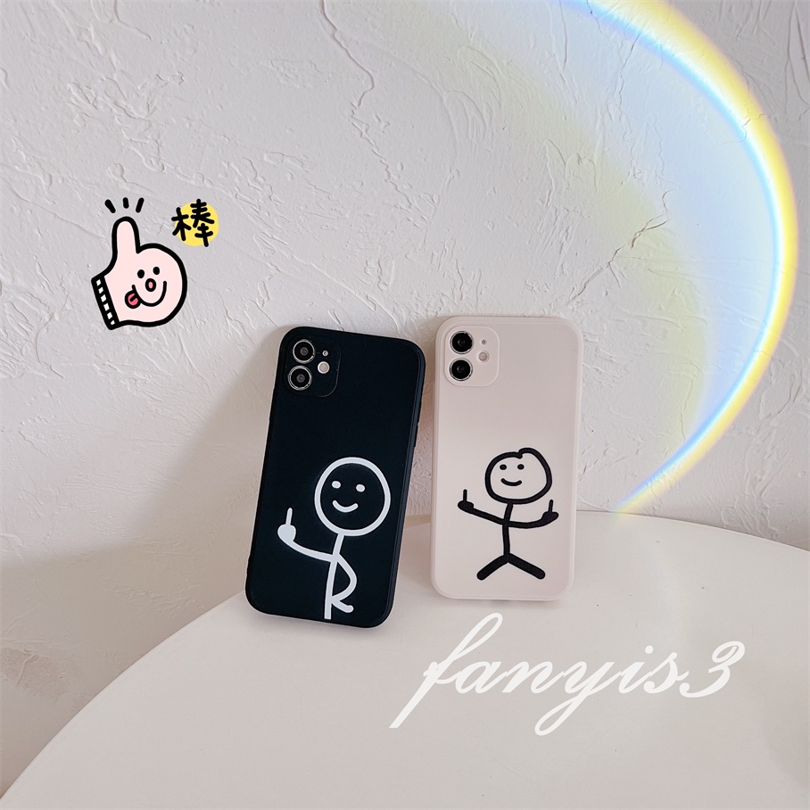 Vivo Y02 Y35 Y16 Y22 Y22s Y02s Y15A Y15s V25Pro V25e V21 Y21s Y21 Y20 Y11 Y17 Y12s Y33s Y20i Y20s Y15 Y12 Y1s Y91C Y91i Y95 Y93 Y51 Y31Stickman Casing Handphone Couple Lucu Soft Cover