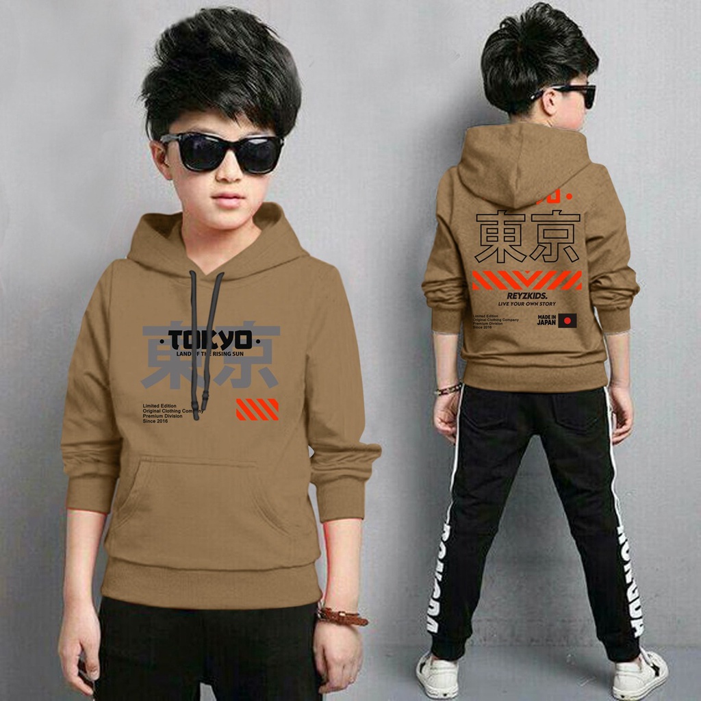 Jaket Anak Laki Laki/Jaket Anak Terbaru/Hoodie Anak Tokio Gaming Bahan Fleece Tebal 4-11 TAHUN