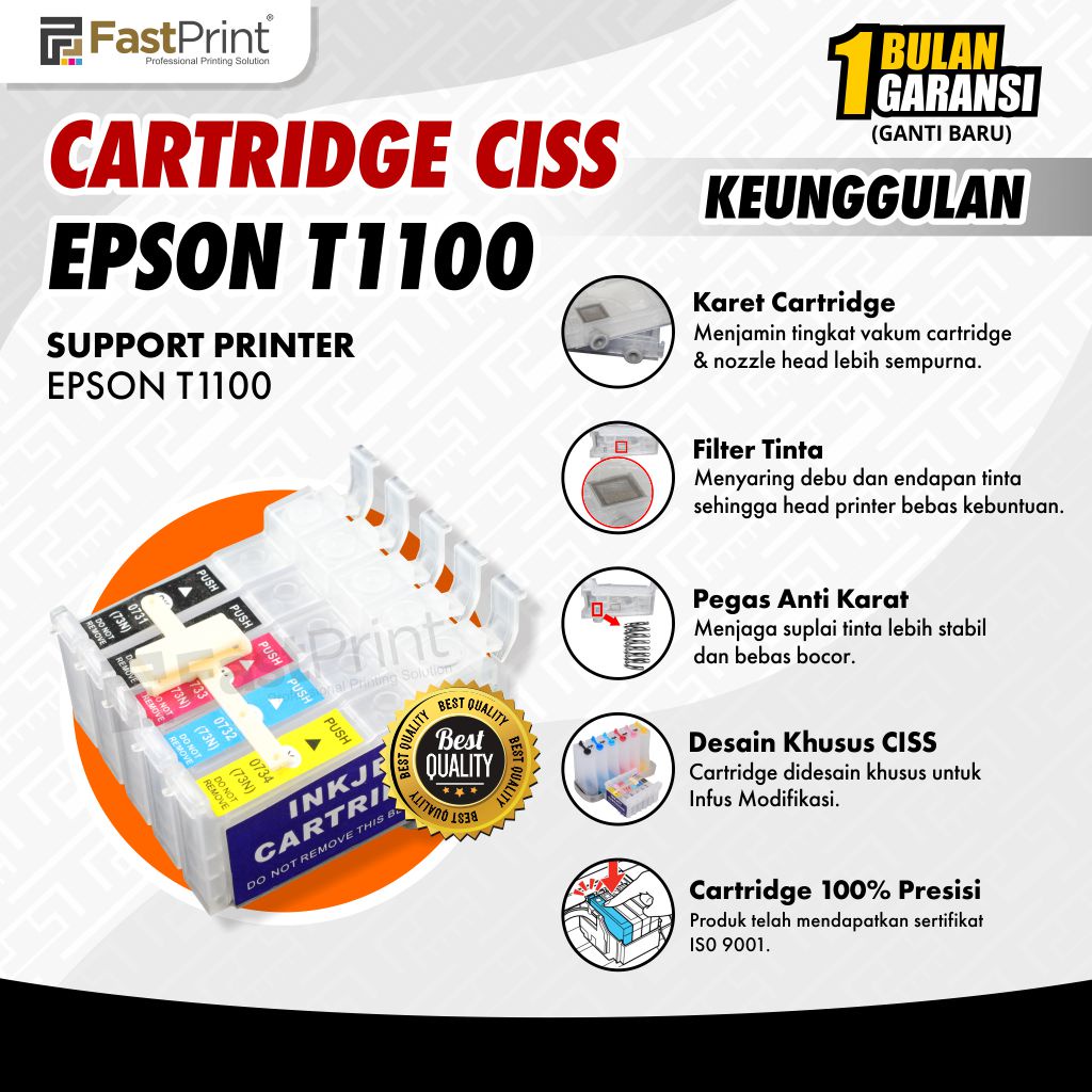 Fast Print Cartridge CISS Epson T1100 Tanpa Chip