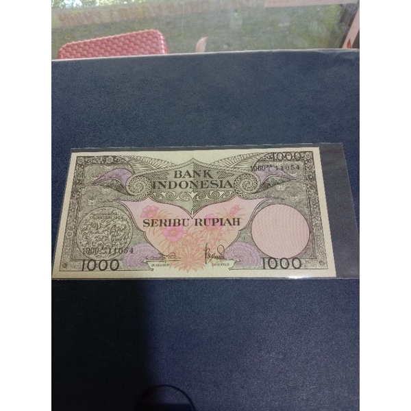 uang kertas unc 1000 rupiah tahun 1959