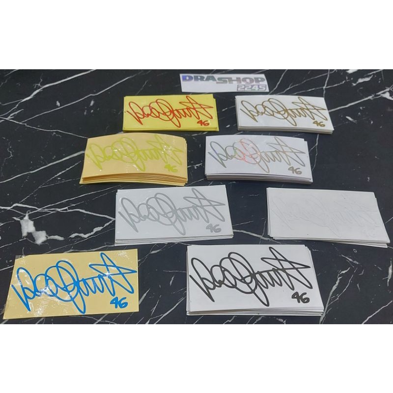 STICKER TANDA TANGAN ROSSI 46 CUTTING