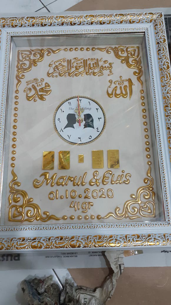 Mahar Jam Koin Lafal Allah Muhamad 30x40cm