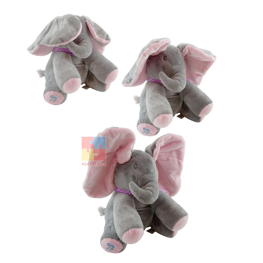 Boneka Peek a Boo Elephant Doll Sing And Move Cilukba Boneka Gajah Bernyanyi dan Bergerak Cilukba Boneka Gajah Boneka Lucu Boneka Bersuara Boneka Bayi Boneka Anak