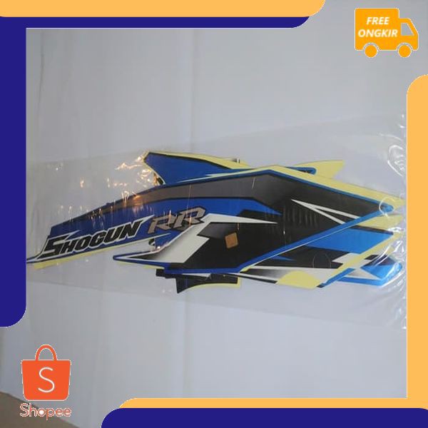 Stiker Bodi & Lis Body & Striping Shogun RR 2008 Hitam Biru