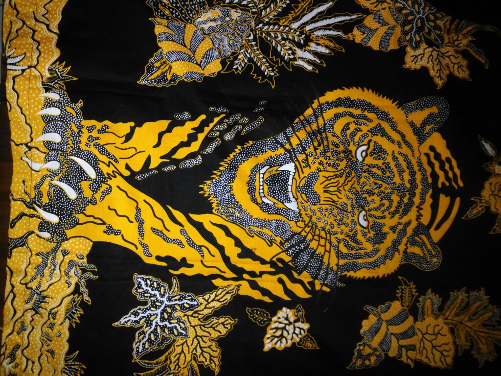 Harimau Sumatra# Kemeja Batik Pria Eksklusif Hitam Motif Macan Full Furing Ori Batik Solo Size Xxxl
