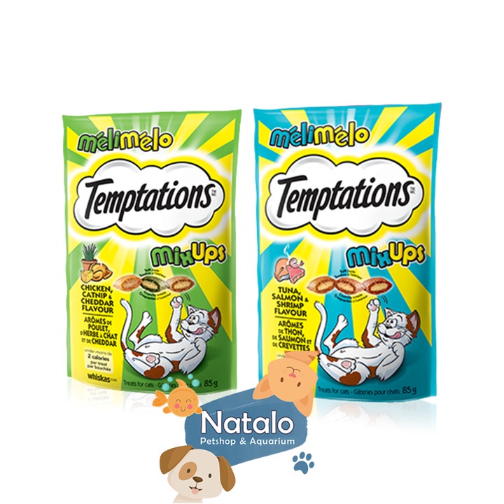 Temptations Mix Ups 75GR Snack Kucing Cat Cemilan Jajan Tuna Chicken