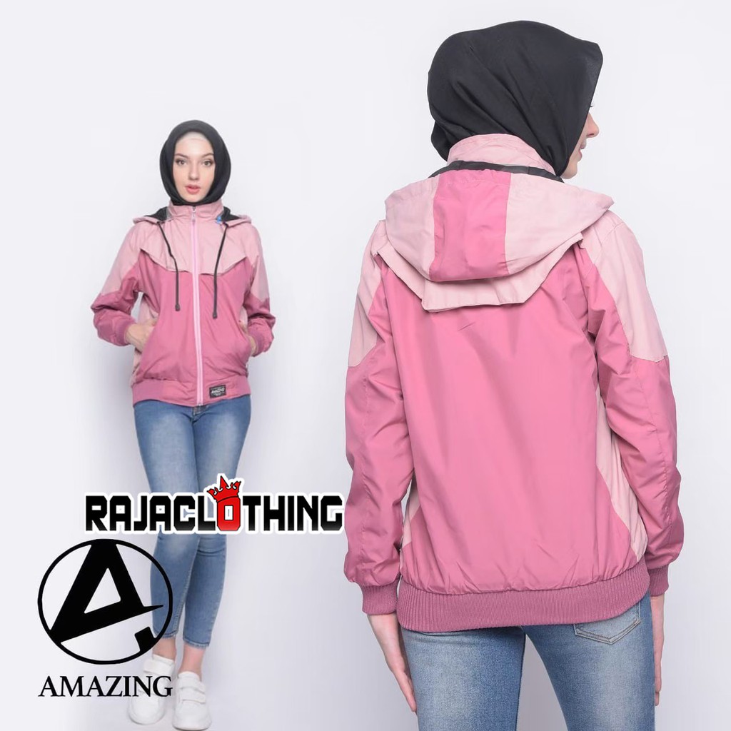 RCL - JAKET SWEATER TWO TONE WANITA - JAKET SWEATER AMAZING CEWEK M.L.XL