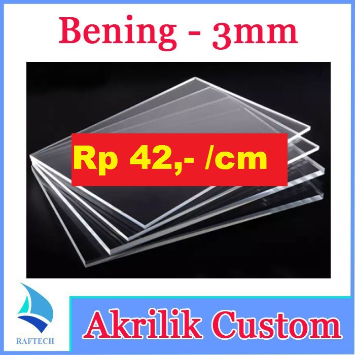 Akrilik Custom 3mm Bening Acrylic 3 mm Transparan Laser Cutting Potong