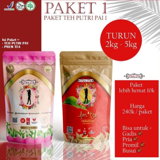 

Teh diet herbal Putri Pai (2pack isi 60kantong teh)