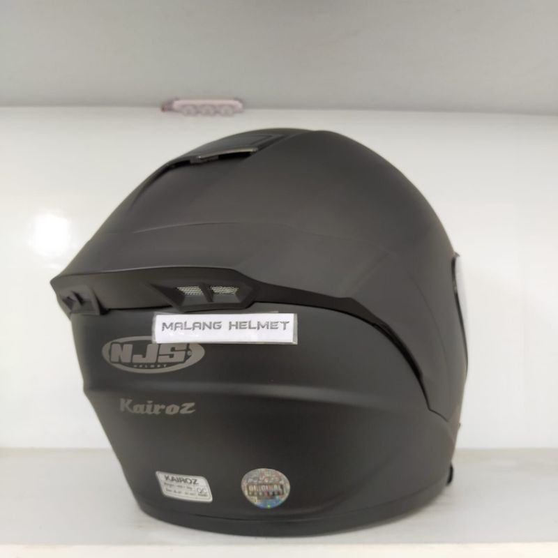 Helm NJS Kairoz Solid Black Doff (Ongkir Termurah 3kg)-3